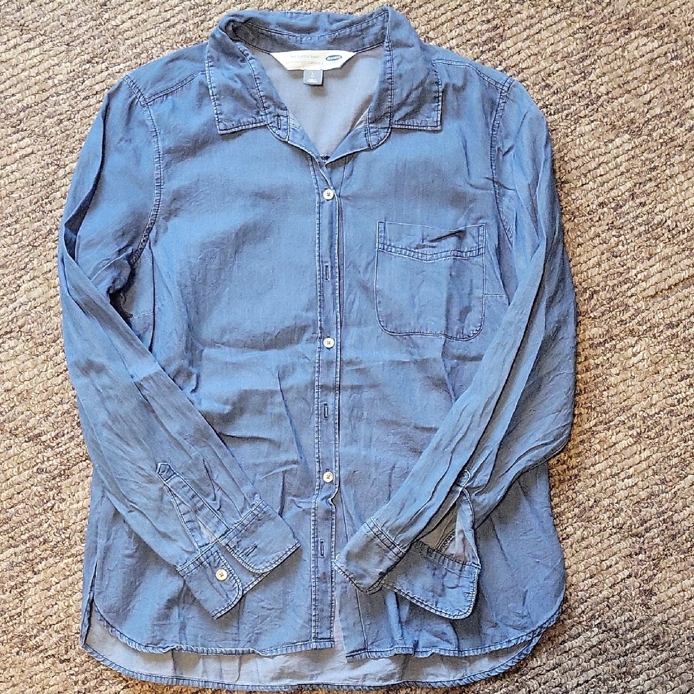 Blue Button-Up Shirt
